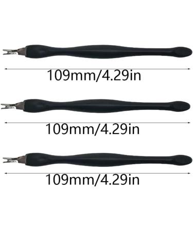 3-Piece Cuticle Trimmer Set for Nail Art - Black Cuticle Remover and Pusher Tools - Buy Online on GoSupps.com