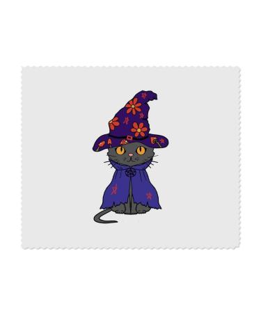 Azeeda 2 x Microfiber Glasses Cleaning Cloths "Witch Cat" (LC00022853)