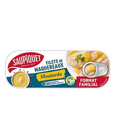 SAUPIQUET - Mustard Mackerel Fillets 226G - Pack of 4