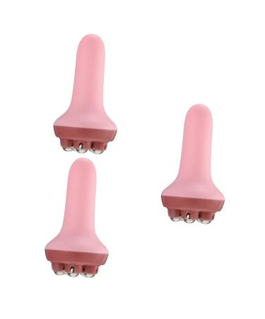 Beavorty 3 pieces Massage Roller Body Derma Roller Body Roller Body Roller Massage device Riffled Derma Roller Stahlperlen Massage devices Pearl Massage devices Roll massage devices 14.5x7.5cmx3PCs Rosax3st