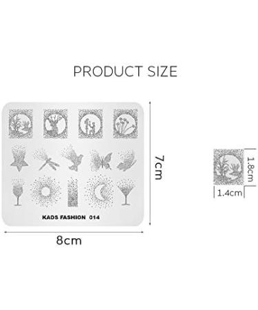 Alexnailart Nail Art Stamping Templates - Star Noon Butterfly Design (FA014) - Buy Online on GoSupps.com