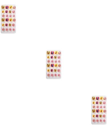 3 Set of 1 Set Color Street Nail Strips Press on Nails for Kids Toe Decor Children Removable Art Decals Beauty Tool DIY Manicure - Buy Online on GoSupps.com