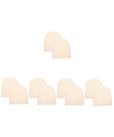 FRCOLOR 10 Pcs Cotton Loofah Shower Gloves Scrubber Bathing Exfoliating Mittens Body Spa Scrubbers Honeycomb Bath Mitts Bath Gloves Shower Exfoliating Gloves Cell Cotton Linen Bath Brush 19.5x14.5cmx5pcs As Shownx5pcs