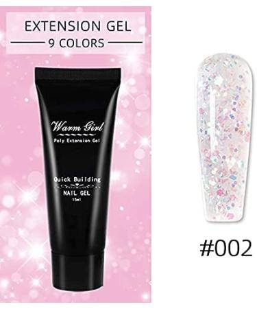 Warm Girl Professional Glitter Poly Nail Gel Kit Nail Extension Gel Nail Enhancement Builder Gel for Starters with 6 Colors - Buy Online on GoSupps.com