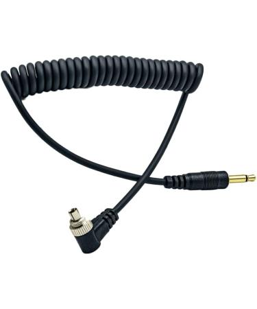 3.5mm Plug Male Flash PC Sync Coiled Cable 12 inch for Studio Photography - Buy Online on GoSupps.com