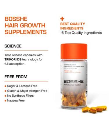 Women's Hair Growth Vitamins - Strengthen & Thicken Thin and Damaged Hair with Biotin, B Vitamins, Folic Acid & Collagen - Buy Online on GoSupps.com