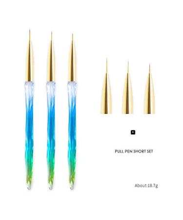 3-Piece Nail Art Pen Set | DIY Acrylic & UV Gel Polishing Tools | Manicure Brush & Line Pencils | Perfect for Creative Nail Designs - Buy Online on GoSupps.com