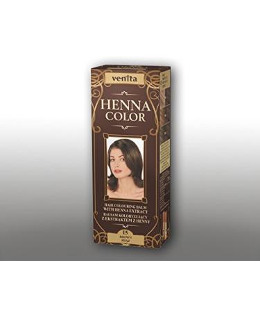 Henna Color 15 Brown Hair Balm Hair Color Color Effect Natural Hair Dye Henne Eco Brown 75 g (1 Pack)