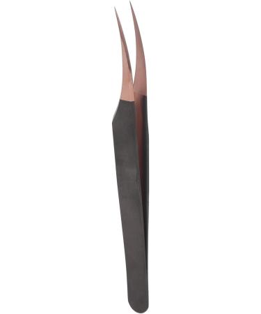 Premium Rose Gold Stainless Steel Eyelash Extension Tweezers - Safe Precise & Curved for Women's Salon Use - Buy Online on GoSupps.com