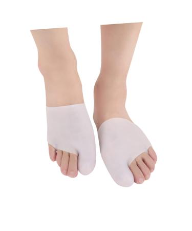 Toe Separators 1 Pair White Gel Toe Separator for Bunions Toe Spacer for Bunion Thumb Head Splitter Toe Splitter Eversion Toe Spacer Toe Separators for Bunions