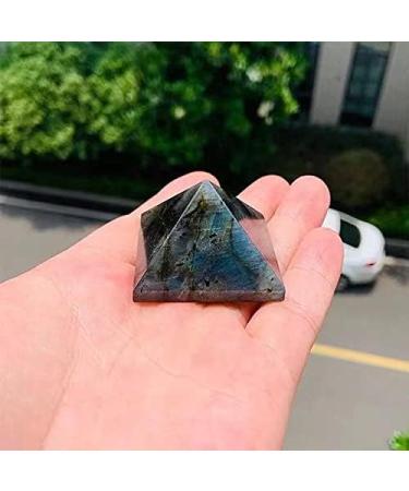 1pc 50mm Natural Polished Crystal Stone Gemstone Carving Labradorite Pyramid Chakra Reiki Balancing - Buy Online on GoSupps.com