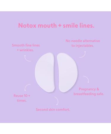 Notox Mouth + Smile Lines - Nudie Face 100% Medical Grade Silicone Wrinkle Patches | Reusable Silicone Patches To Reduce Mouth and Smile Lines | Fine Line & Wrinkle Reduction | Fast Results - Buy Online on GoSupps.com