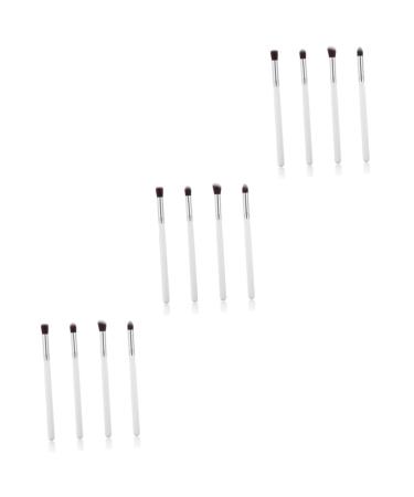 Baluue 12 Pcs Eye Make-up Brush Kit Eye Kits Pencil Brush Blush Brush Beauty Makeup Tool Makeup White