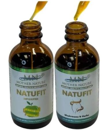 Mother Nature Natufit Detoxifies Mushrooms & Herbs Liquid Extract - 2 Pack 2oz Each - Made in USA - Buy Online on GoSupps.com