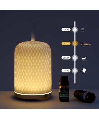 Luxelinc Ceramic Diffuser for Essential Oils - Perfect for Large Rooms USB Cable Warm Ambient Light Ideal Aromatherapy Home Decor & Gifts - Buy Online on GoSupps.com