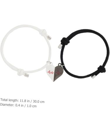 ABOOFAN 2 Pairs Love Couple Bracelet Friendship Bracelet Girlfriend Bracelet Bff Best Friends Matching Bracelets Bracelet for Women Adjustable Alloy Wishing Stone Miss - Buy Online on GoSupps.com