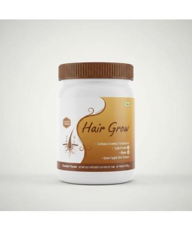 Hair Grow Nutritional Protein Supplement Powder for Healthy Hair Glowing Skin & Nails - Enriched with Biotin and Green Apple Skin Extract for Men & Women - Chocolate Flavor 250g (Pack of 1)