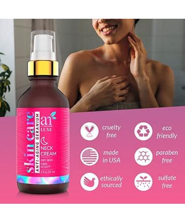 Artnaturals Luxe Neck Cream - Anti-Aging Geranium, 2 fl oz - Firming & Moisturizing - Buy Online on GoSupps.com