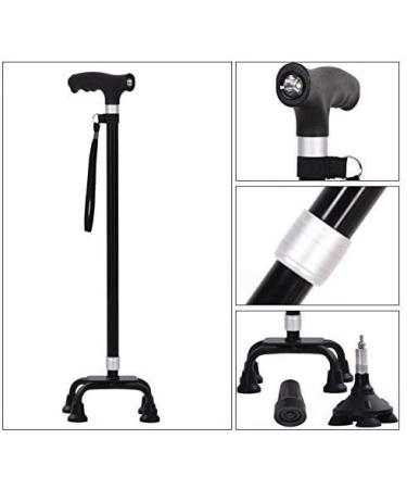 3-in-1 Crutches Detachable base crutch aluminum alloy cane with LED light Walking Canes Elderly Non-slip Walker Interesting Selfless dedication - Buy Online on GoSupps.com