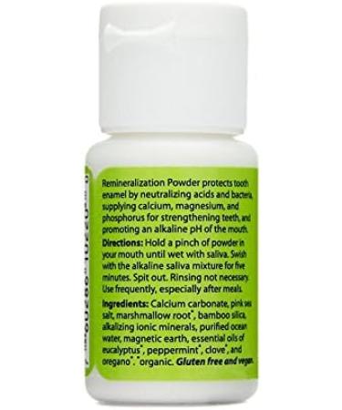 Uncle Harry's Peppermint Remineralization Tooth Powder - 1oz | Alkalizing Ionic Minerals | Vegan & Fluoride Free - Buy Online on GoSupps.com