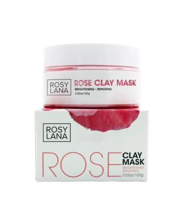 Pink Clay Face Mask Organic Brightening Repair Anti-aging Helps Reduce Pores & Blemishes Acne Treatment Glowing Skin Rose Essence Moisturising