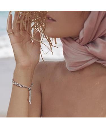 RainSo Elegant Women's Stainless Steel Magnetic Adjustable Bracelet with Gift Box - Stylish Silver Jewelry for Women - Buy Online on GoSupps.com