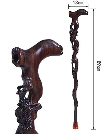 Solid WoodeWalking Cane Wood Canes Cane Elderly Crutches Solid Wood Walking Stick Walker Black and Ebony Hollow Carving Long Available A Run forward - Buy Online on GoSupps.com