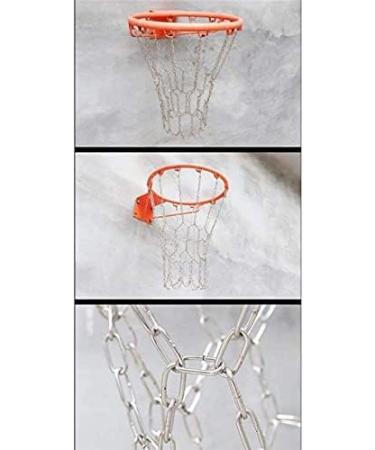 YOMQLJXB Basketball net Heavy Duty Stainless Steel Chain Braided Permanent Rust Proof Quick Installation  with 12 Hooks to Fit - Buy Online on GoSupps.com