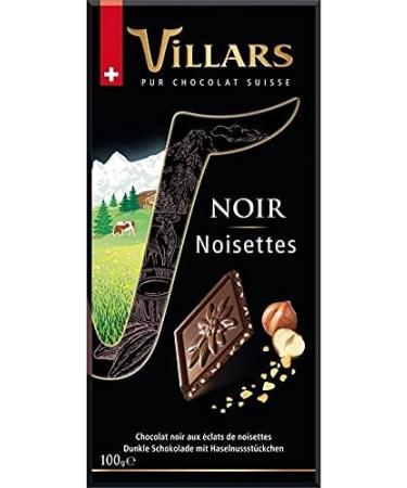 VILLARS - Dark Chocolate Tasting Bar with Hazelnut Pieces 100G - Pack of 4 - Buy Online on GoSupps.com