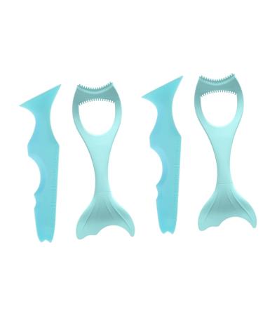 FOMIYES 4 Pcs Eyelash Mascara Lash Set Heated Lash Curler Makeup Tools Baffle Eye Shadow USB 15x5.7cmx2pcs