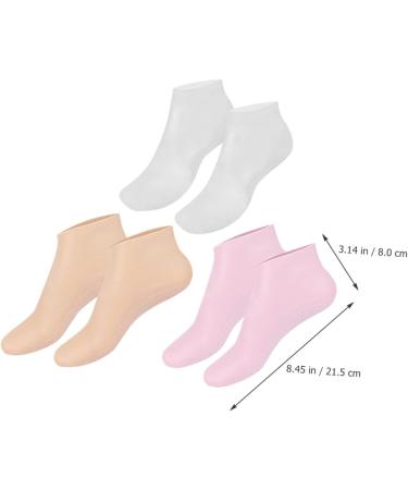 DRESSOOS Female Socks 3 Pairs moisturizing Socks Non Socks Aloe Socks spa Socks spa Gel Socks Foot Care Foot Socks Lotion Socks Silicone Socks Foot Care Miss Sebs Heel Casual Socks - Buy Online on GoSupps.com