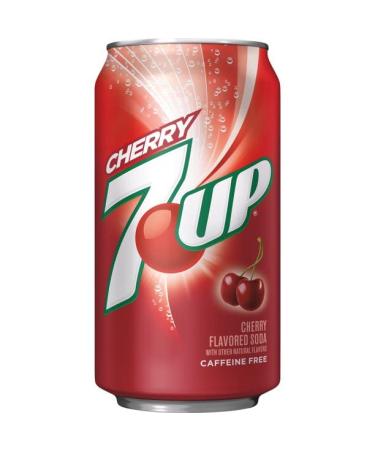 NWT 7UP Cherry Flavored Soda 12 FL Oz cans - (Pack of 12)