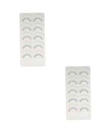 minkissy 10 Pairs natural false lashes manual Practice Lashes fake lashes natural Adhesive Single dense magnetic soft artificial kinds of eyelashes soft light fake lash Fake eyelashes