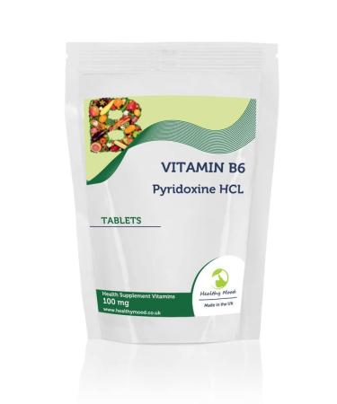 Vitamin B6 Pyridoxine HCL 100mg 60 Tablets - LetterBox Friendly UK Fast Delivery