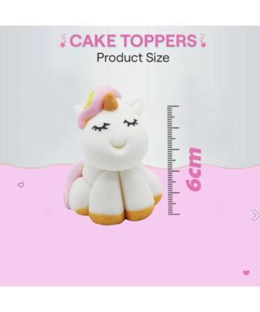 SugArt Unicorn Edible Cake Toppers | Handmade Animal Cake Decorations for Birthdays Easter Decorations or Baby Showers | Perfect on Fondant Butter Cream & Icing Sugar Cakes | Contains Food Colors - Buy Online on GoSupps.com