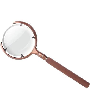 Magnifying Glass 10 Times Non-Lighted Optical Lens HD Stainless Steel Handheld Magnifying Glass Magnifier Interesting Lofty Ambition