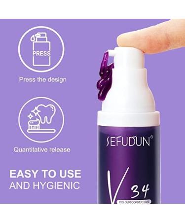  Hikaka Whitening Toothpaste V34 Color Correction Toothpaste Whitening Toothpaste Stain Removal 30 ml Improves Teeth Brightness and Reduces Yellowing (Mint) - Buy Online on GoSupps.com