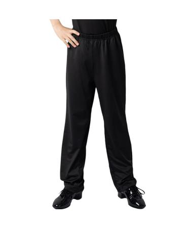 Libaobaoyo Boys Dance Pants Latin Jazz Ballroom Smooth Loose Elastic Waist Practice Trousers for 4-16 Years 13-14 Years