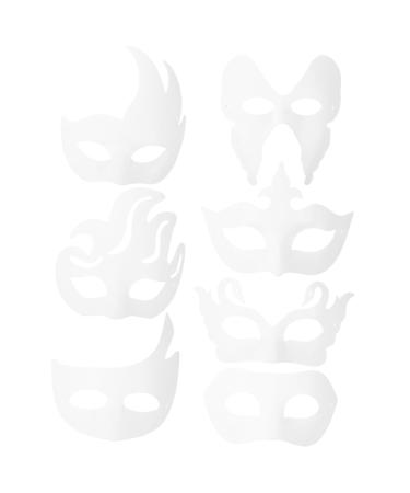 Subscription 56 pieces DIY pulp mask Christmas decoration The mask men gifts dress for children Halloween costume Requisite animal masks masquerade masks monochrome 1 piece (1 Pack) whitex2stk