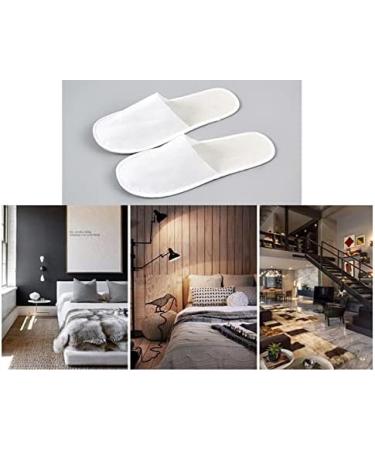 DBOO Disposable House Shoes - Closed Toe Spa Slippers for Women | Travel & Hotel Use - White - Buy Online on GoSupps.com