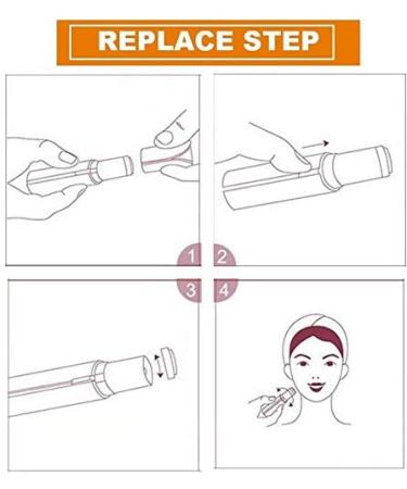 Face Hair Remover Replacement Heads - Rosy Gold Flawless Heads for Lips Chin Cheeks & Sideburns - 6PC Set by Poweka - Buy Online on GoSupps.com