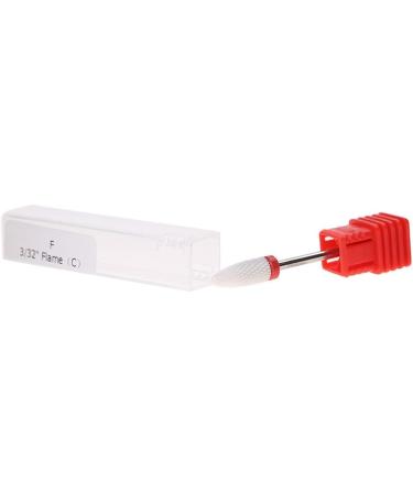 Ceramic Nail Drill Bits for Thick Nails - Round Flat Head Podiatry Burr for Manicure & Pedicure - Red - Buy Online on GoSupps.com