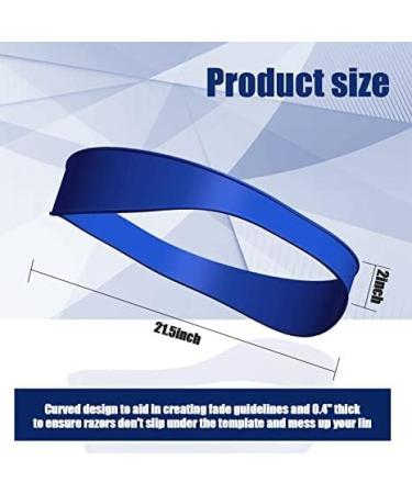 Curved Silicone Haircut Band Neckline Shaving Template and Hair Trimming Guide Hairline Shaping Tool Self Hair Trimming Guide for Men for DIY Home Haircuts Fade Guide for Hair Clippers Blue - Buy Online on GoSupps.com