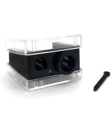 Palladio Double Barrel Cosmetic Pencil Sharpener with Stainless Steel Blade - Size Adjuster for Lip Liner, Eyeliner, Brow Pencils - Buy Online on GoSupps.com