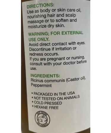 100% Virgin Jamaican Black Castor Oil 4oz (Peppermint) - Premium Quality & International Shipping - Buy Online on GoSupps.com