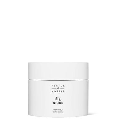 Pestle & Mortar Nimbu Body Butter Hydrating Cream Moisturizer with Shea Butter fresh Citrus Scent Nourishing and Ceramide-enriched for Normal to Dry Skin 200g