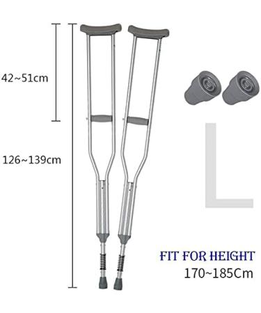 Crutches for Adults Underarm Crutch Armpit Retractable Double Crutches Elderly Walking Stick Aluminum Alloy Handicapped Fracture Walker Great for Travel or Work (2pcs S) Journey 2pcs Medium - Buy Online on GoSupps.com