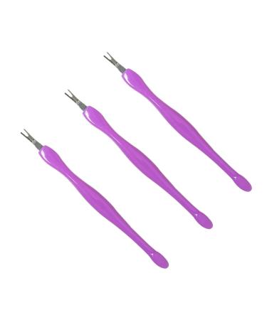 Lmyzcbzl Cuticle Trimmer 3 Pcs Cuticle Remover Cuticle Pusher Nail Cuticle Remover Nail Art Tools Nail Cleaner Tool Purple