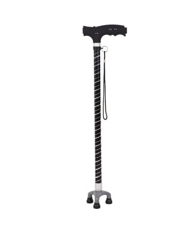 Walking Stick Smart Multi-Function Illuminated Crutches Elderly Telescopic Adjustable Walker Lightweight Blue It's so Kind of You powerfully Black