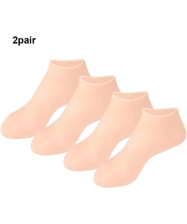 rongweiwang 2pairs Hydrating Moisturizing Socks For Feet Care Experience Comfort 2. Silicone Provides Foot Care Silica Gel Tools colour of skin One size fits all Colour of Skin One size fits all - Buy Online on GoSupps.com
